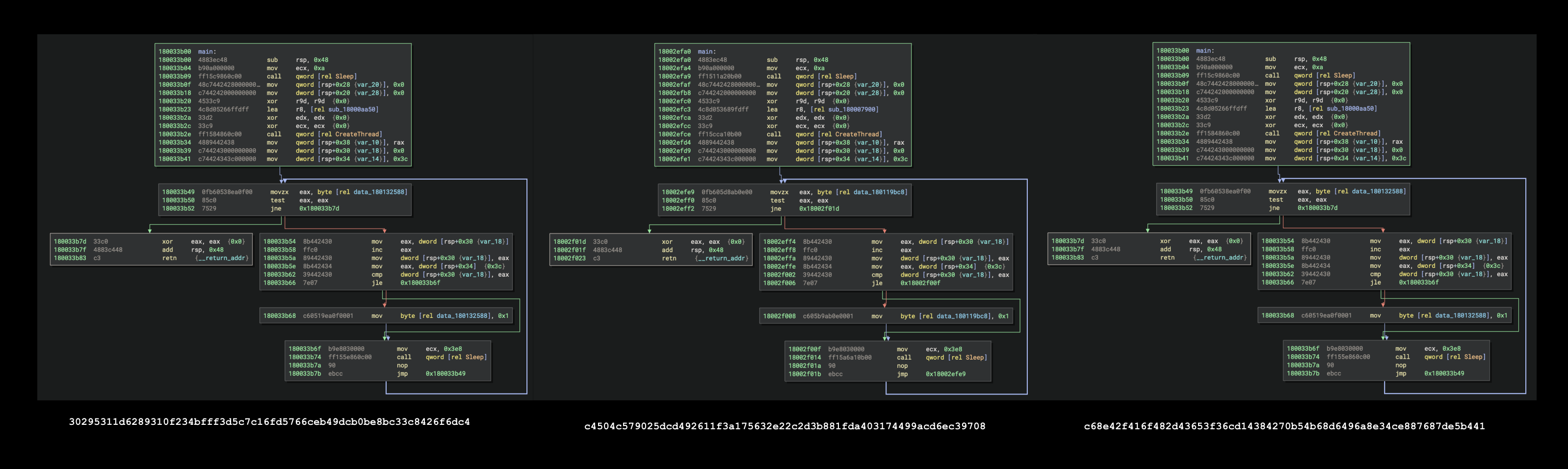 Exported main Functions Side by Side