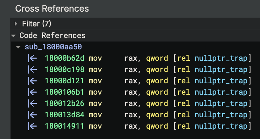 Trap Code References