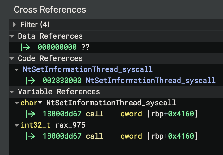 Mapped Segment Cross Reference