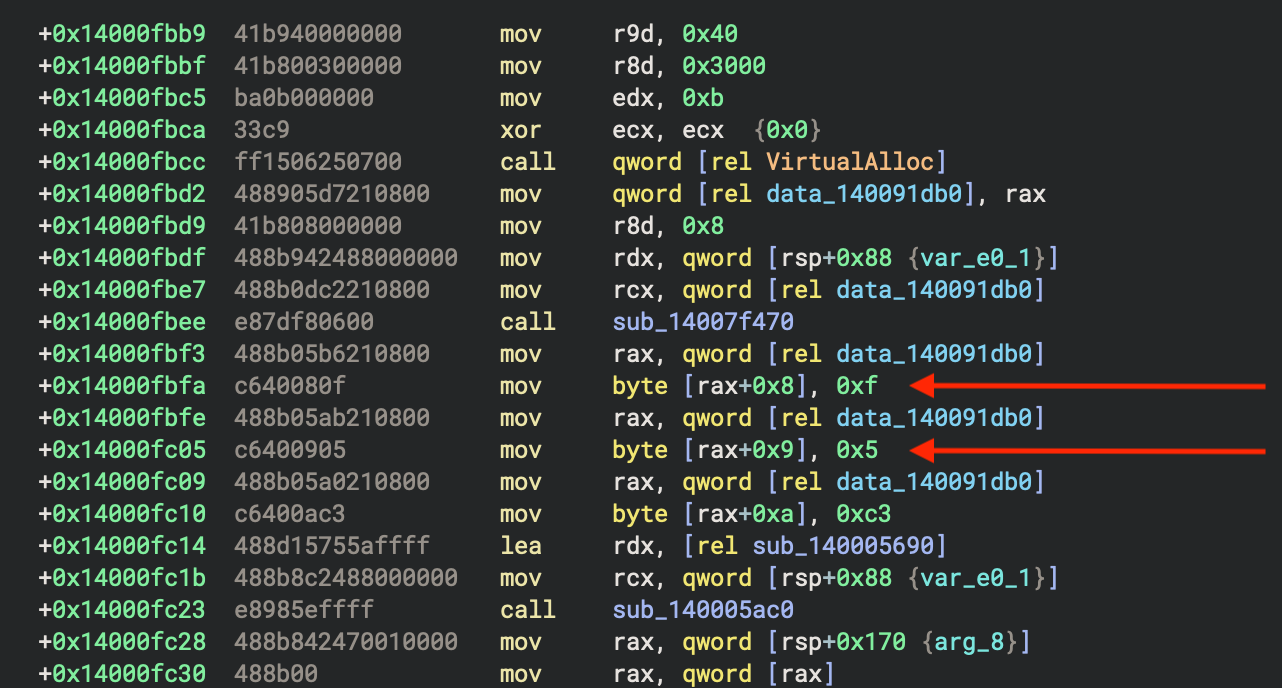 Other Malware Sample Using Syscall Immediate Obfuscation